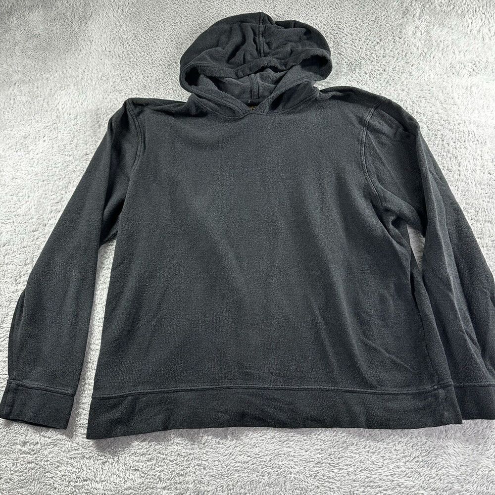Lucky‎ Brand Hooded Sweater Womens 2x Black Light Weight Long Sleeve Stretch